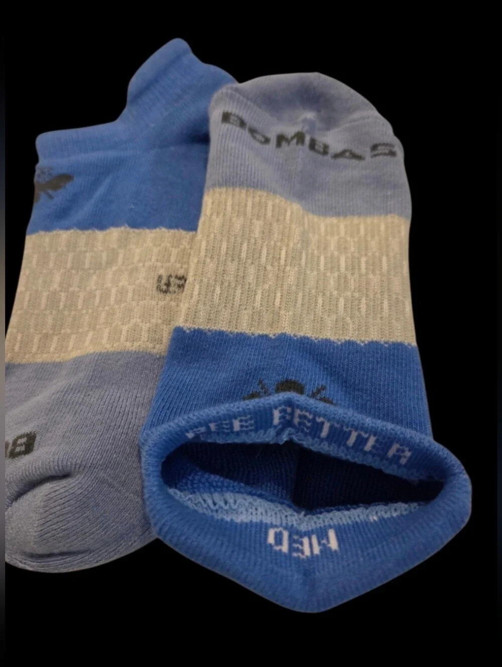 Bombas Medium Ankle Socks Blue & Gray 5 Pair BNWT Unisex Honeycomb Arch Suppor